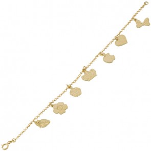 Pulseira Infantil 13cm Com Berloques - 2.60gr