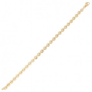 Pulseira em Ouro 18k Bailarina Oca 19cm - 4.50g