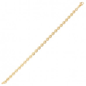 Pulseira em Ouro 18k Bailarina Oca 19cm - 4.90g