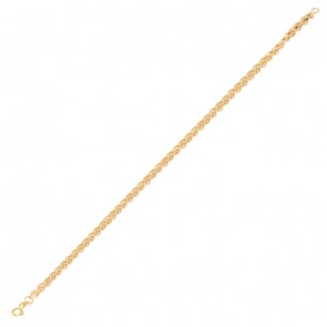 Pulseira em Ouro 18k Cordão Laser 18cm - 2.20g
