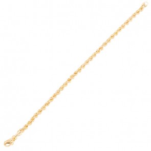 Pulseira em Ouro 18k Cordão Laser 18cm - 4.20g