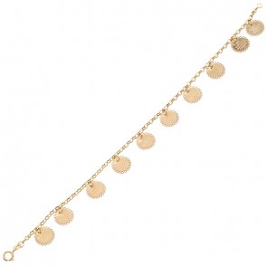 Pulseira Elo Português com 10 Mandamentos 18cm - 4.10gr