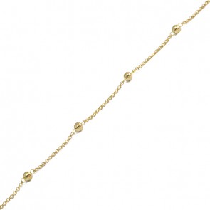 Pulseira Elo Português 18cm Com Bola 3mm - 0.90gr