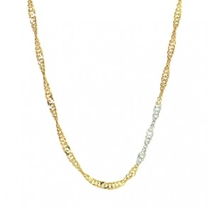 Corrente em Ouro 18k Singapura Tricolor 40cm- 1.30g