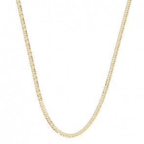 Corrente em Ouro 18k Oca Groumet Dupla 70cm - 8.20g