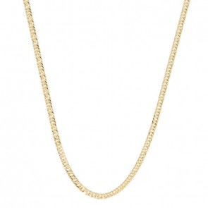 Corrente em Ouro 18k Oca Groumet Dupla 50cm - 6.00g