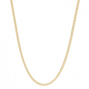 Corrente em Ouro 18k Oca Groumet Dupla 60cm - 4.20g