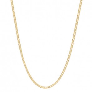 Corrente em Ouro 18k Oca Grumet Dupla 60cm - 4.30gr  