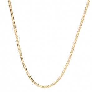 Corrente em Ouro 18k Oca Groumet Dupla 50cm - 4.10g 
