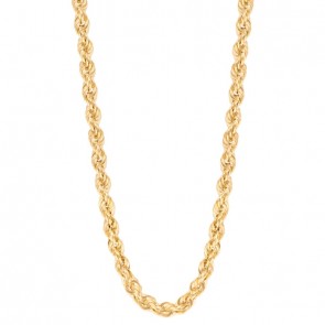 Corrente em Ouro 18k Cordão Laser Oca 45cm - 29.50g