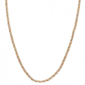 Corrente em Ouro 18k Cordão BaianoTricolor 40cm - 6.70g
