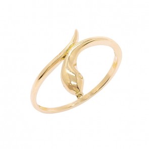 Anel em Ouro 18k Cobra Polido