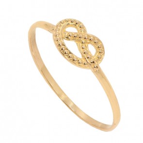 Anel em Ouro 18k Star Light  Amor Infinito Trabalhado com Bolinhas