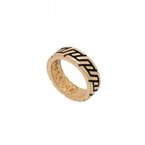 Anel em Ouro 18k Alpha Largo Bicolor 