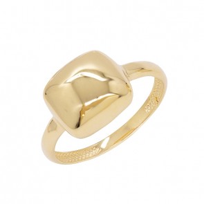 Anel em Ouro 18k Quadrado Polido 