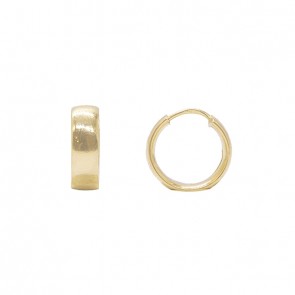 Brinco de Ouro 18k Argola Fio Quadrado Pequena
