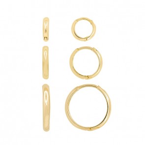 Brinco em Ouro 18k Argola Polida - P, M e G