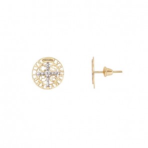 Brinco em Ouro 18k São Bento Bicolor 