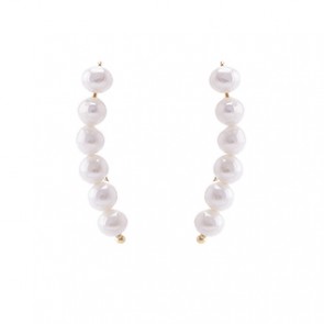 Brinco Ear Cuff com Pérolas