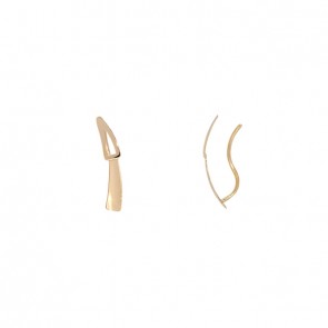 Brinco em Ouro 18k Aster Ear Cuff Fosco/Polido