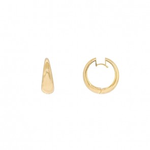 Brinco em Ouro 18k Argola Bojuda Polida Grande