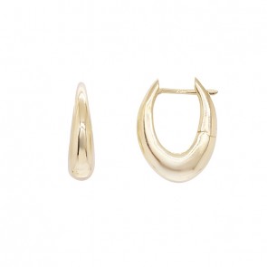 Brinco em Ouro 18k Argola U Pequena Polida.