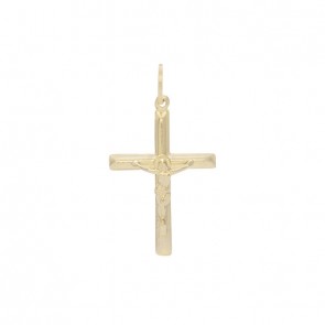 Pingente em Ouro 18k Cruz Oca Grande com Cristo