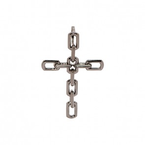 Pingente em Ouro 18k Cruz Alpha Black Carter Polida