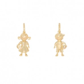 Pingente em Ouro 18k Baby Love Polido com 1 Brilhante