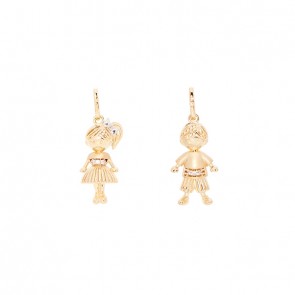 Pingente em Ouro 18k Baby Love Polido com Brilhantes