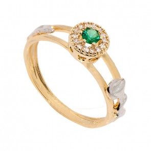 Anel em Ouro 18k Formatura com Pedra Natural 