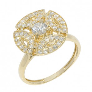 Anel Royals Com 1 Diamante 30 Pontos  e 45 Diamantes 0.33Ct