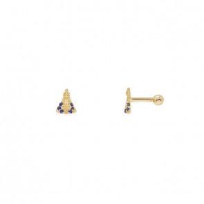 Piercing em Ouro 18k Nossa Sra. Aparecida com Zircônias 