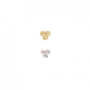 Piercing em Ouro 18k 3 Bolinhas Polidas