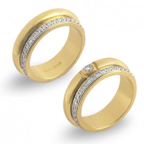 Aliança Taormina Com 38 Diamantes