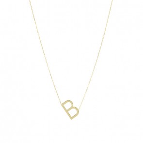 Gargantilha em Ouro 18k Letra B - Pequena 