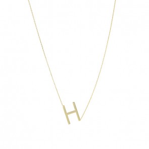 Gargantilha em Ouro 18k Letra H - Pequena 