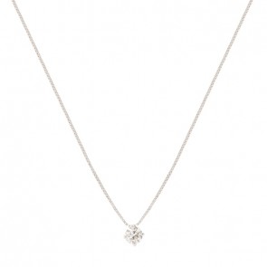 Gargantilha em Ouro Branco 18k Ponto de Luz com 1 Diamante 70 Pontos 