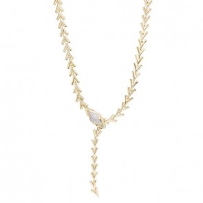 Gargantilha em Ouro 18k Cobra Escamas Polidas com 2 Esmeraldas e 53 Diamantes de 0.28Cts