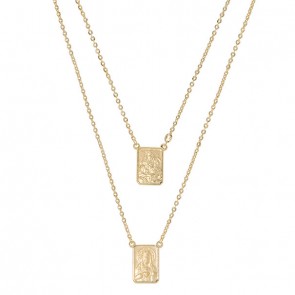 Gargantilha em Ouro 18k  Escapulário Bailarina 60cm - Médio 