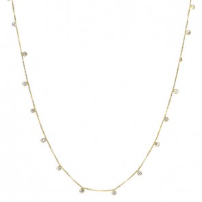Gargantilha Dambete com 30 Zircônias Brancas - 50cm 