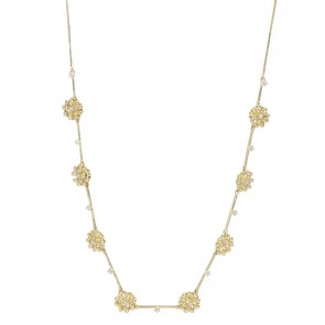 Gargantilha Choker Dandelion com 17 Diamantes 