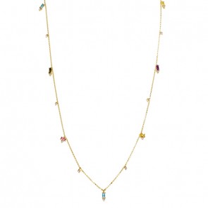 Gargantilha em Ouro 18k Chroma 67cm com Pedras Naturais 