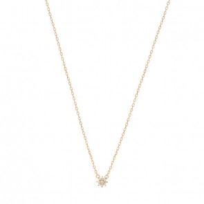 Gargantilha em Ouro 18k Pluve Flor com 9 Brilhantes
