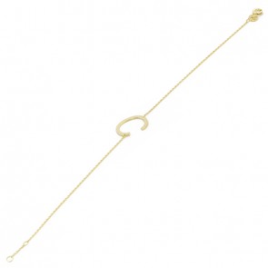 Pulseira Letra C Polida - 18cm 
