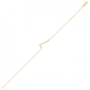 Pulseira Letra L Polida - 18cm 