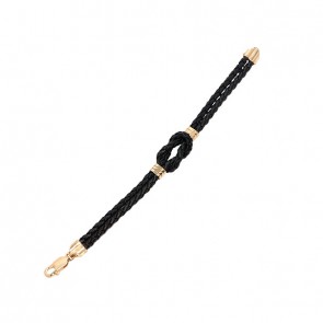 Pulseira em Ouro 18k Alpha Leather Knot