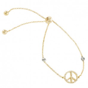 Pulseira paz com 41 brilhantes