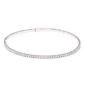 Bracelete em Ouro Branco 18k Riviera com 44 Diamantes
