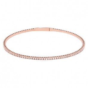 Bracelete em Ouro Rosé 18k Riviera com 44 Diamantes